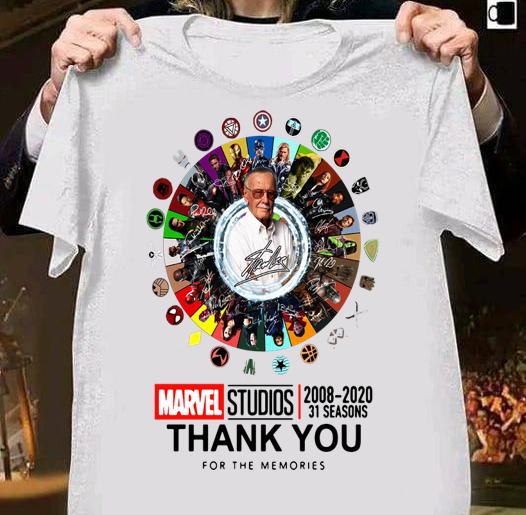 Stan Lee Avengers Marvel Studios 2008-2020 31 Seasons Signatures t-shirt shirt