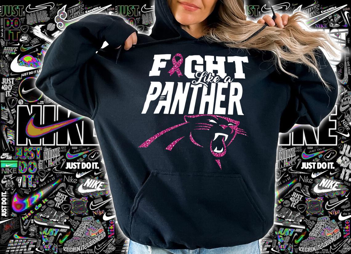 Fight Like A Panther Breast Cancer Awareness t-shirt hoodie