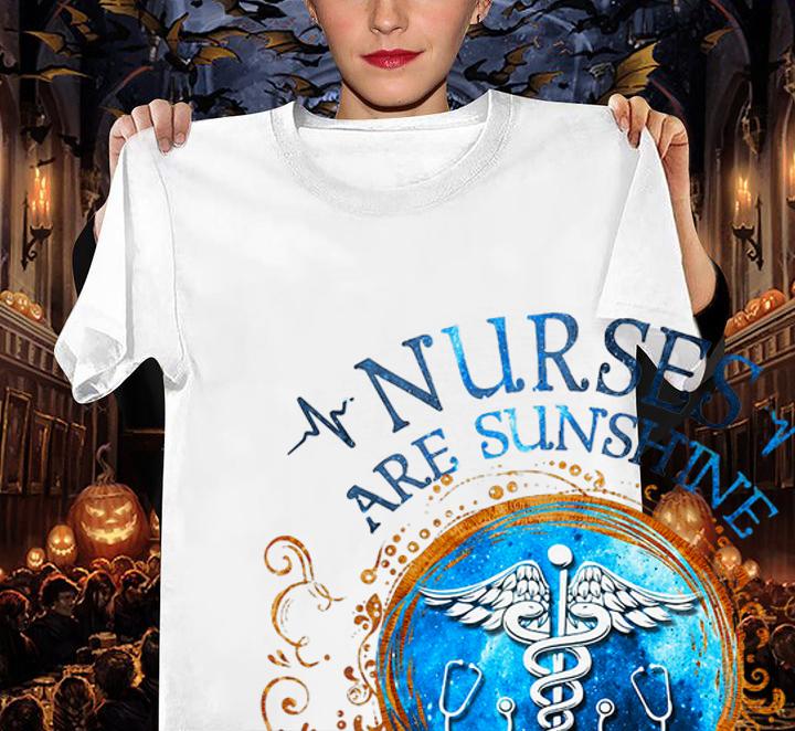 Nurses are sunshine mixed with a little hurricane t-shirt woman shirt