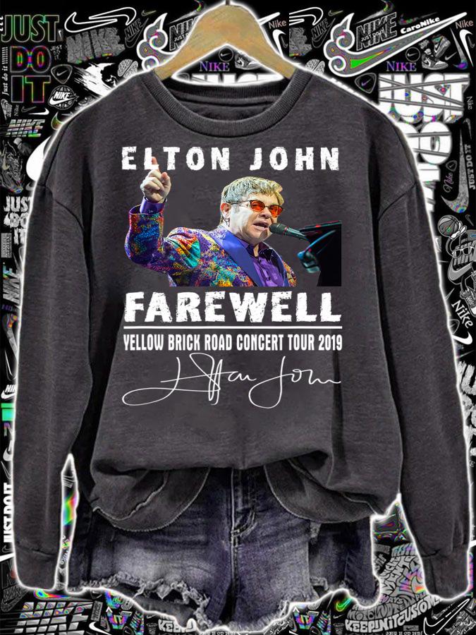 Top Elton John Farewell Yellow Brick Road Concert Tour 2019 Signature t-shirt sweatshirt