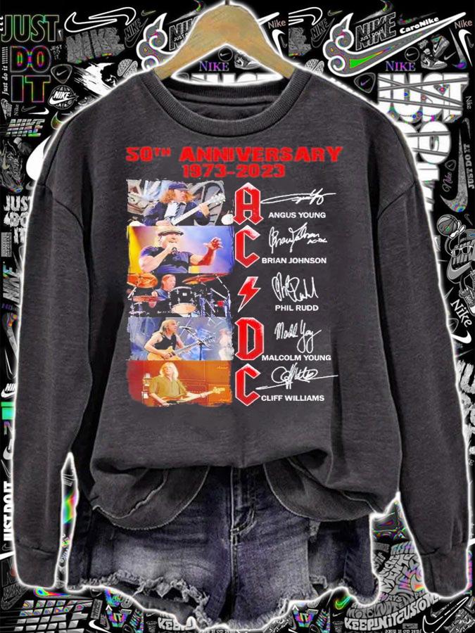 50th anniversary 1973 2023 ACDC signatures shirt t-shirt sweatshirt
