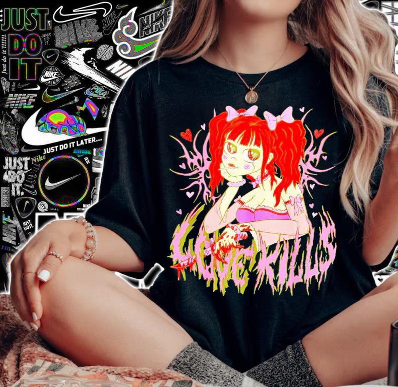 Anime girl love kills shirt t-shirt woman shirt
