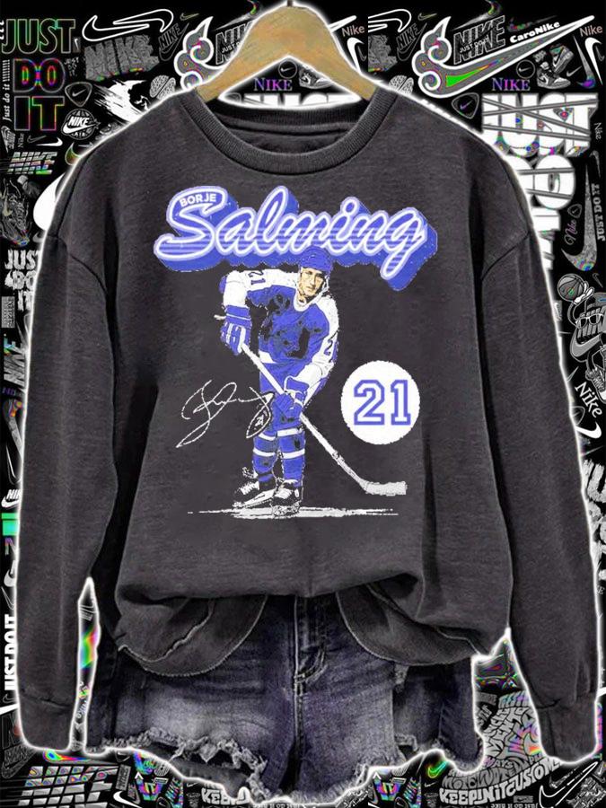 Best borje Salming Toronto Retro Script Hockey Shirt t-shirt sweatshirt