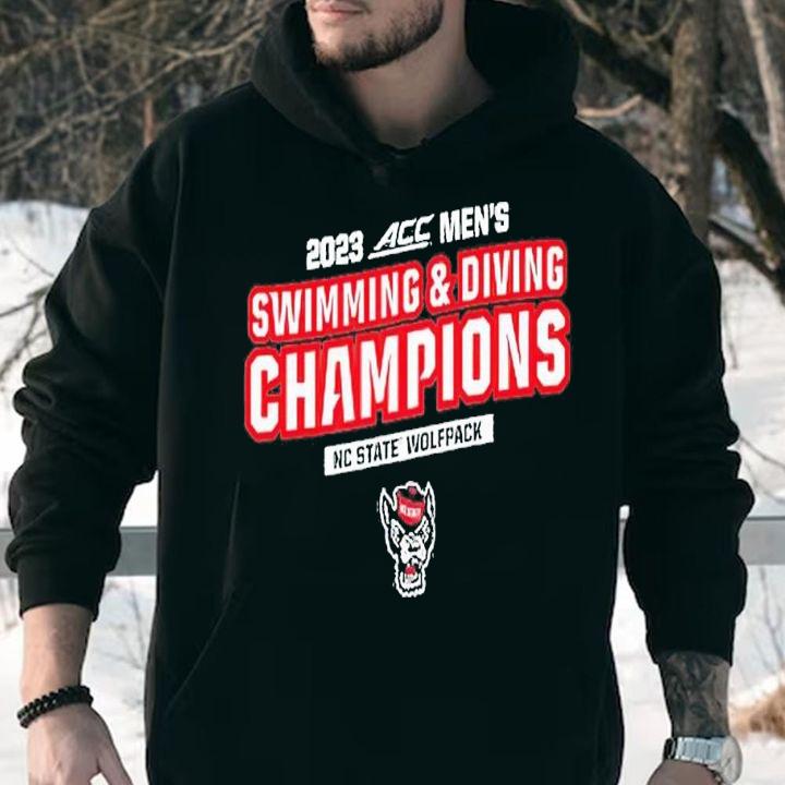 2023 ACC Men's Swimming and Diving Champions NC State Wolfpack shirt t-shirt hoodie