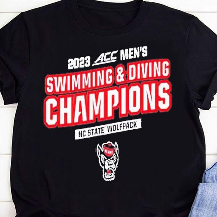 2023 ACC Men's Swimming and Diving Champions NC State Wolfpack shirt t-shirt shirt
