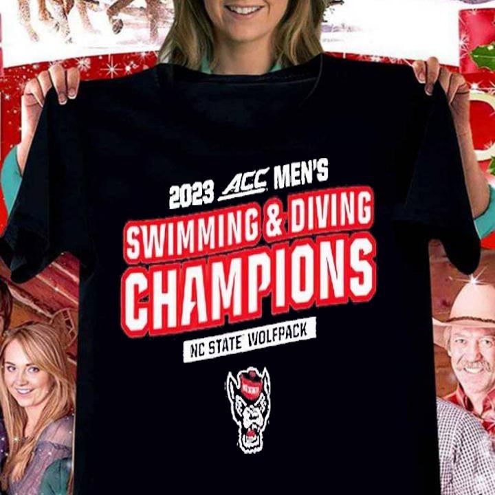 2023 ACC Men's Swimming and Diving Champions NC State Wolfpack shirt t-shirt woman shirt