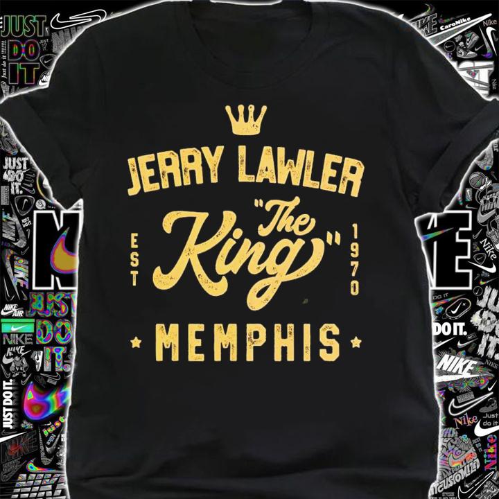 Charcoal Jerry Lawler King of Memphis est 1970 shirt t-shirt shirt