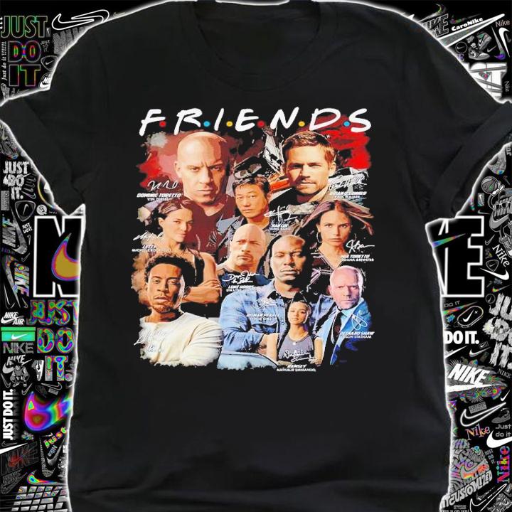 Fast and Furious Friends signatures shirt t-shirt shirt