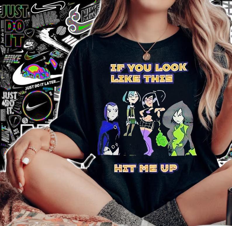 If you look like this hit me up goth girl shirt t-shirt woman shirt