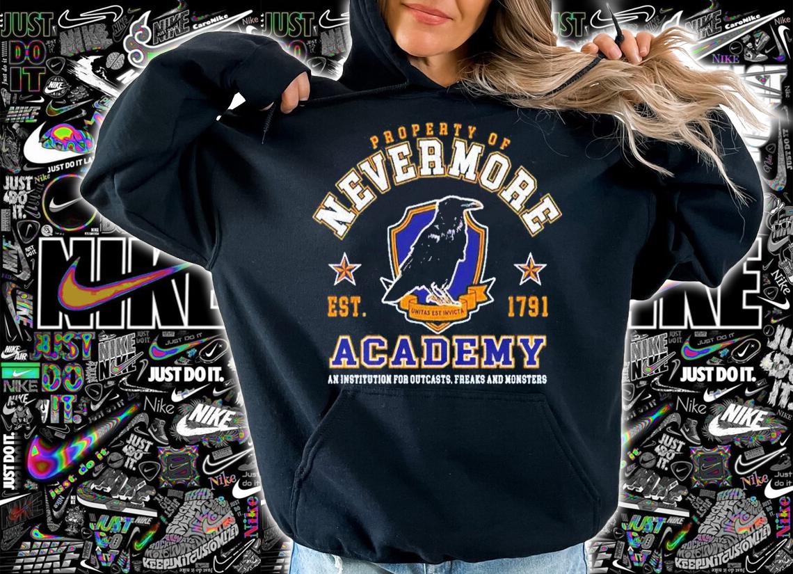 Nevermore Academy Raven Worn Dks Wednesday Netflix Show Shirt t-shirt hoodie