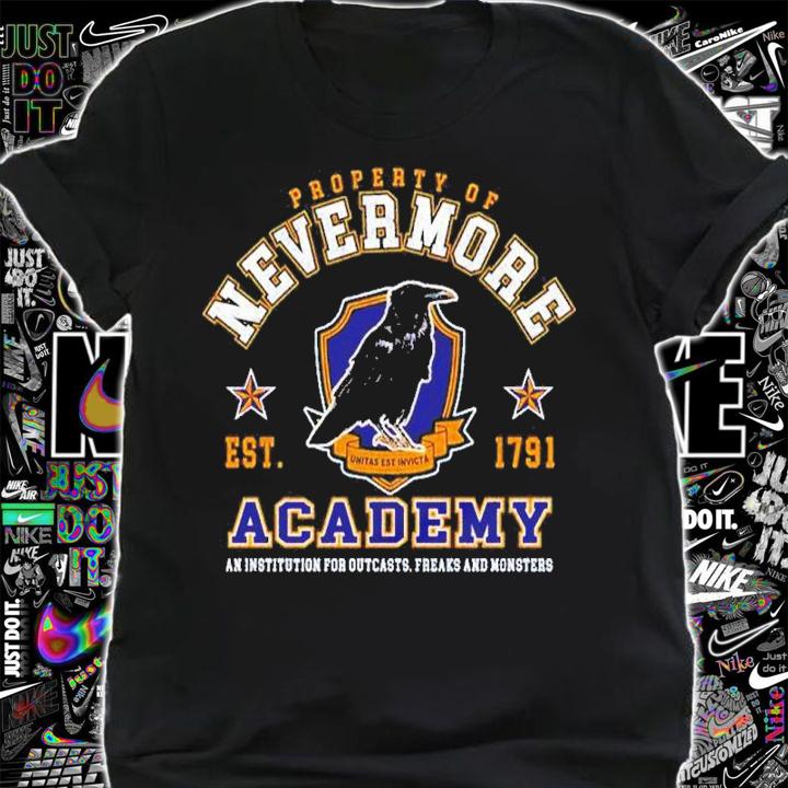 Nevermore Academy Raven Worn Dks Wednesday Netflix Show Shirt t-shirt shirt