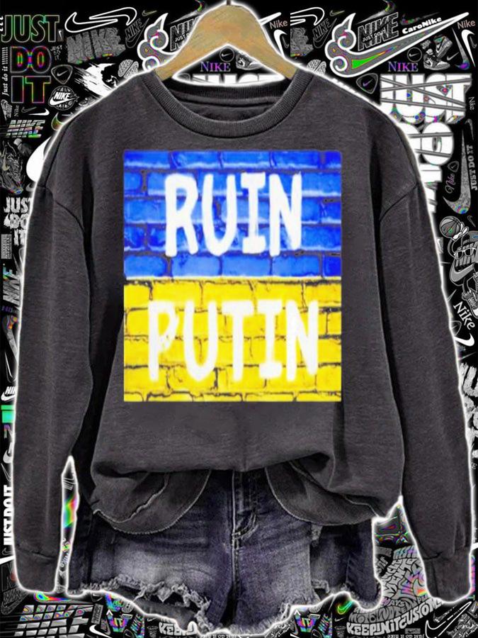 Ruin Putin Ukraine Flag Shirt t-shirt sweatshirt