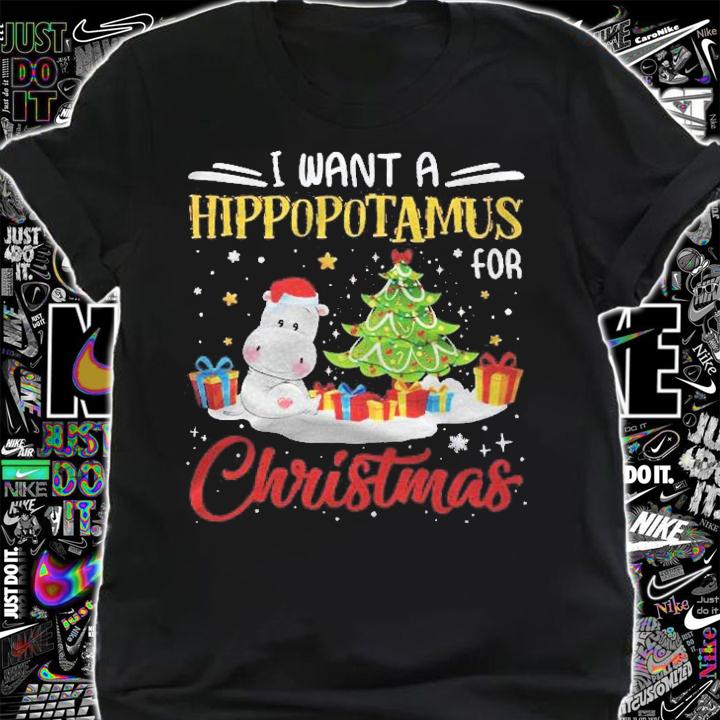 I Want A Hippopotamus For Christmas Xmas Hippo Christmas Shirt t-shirt
