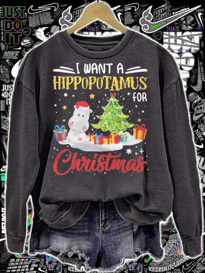 I Want A Hippopotamus For Christmas Xmas Hippo Christmas Shirt t-shirt