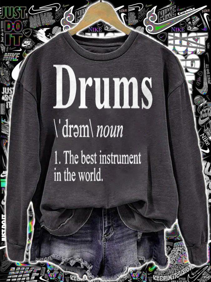 Musical Instrument Musician Drumsticks Drums T-shirt sweatshirt