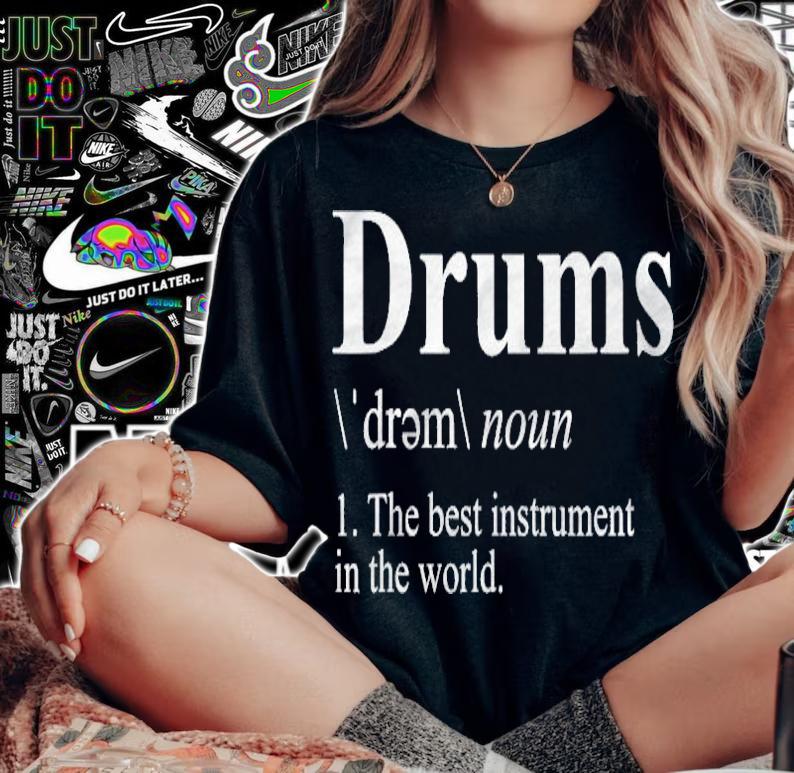 Musical Instrument Musician Drumsticks Drums T-shirt woman shirt