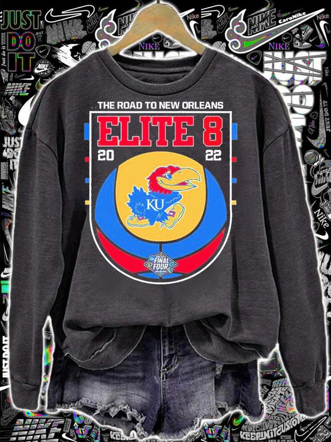 Kansas Jayhawks 2022 Elite Eight NCAA Men's Basketball T-Shirt sweatshirt