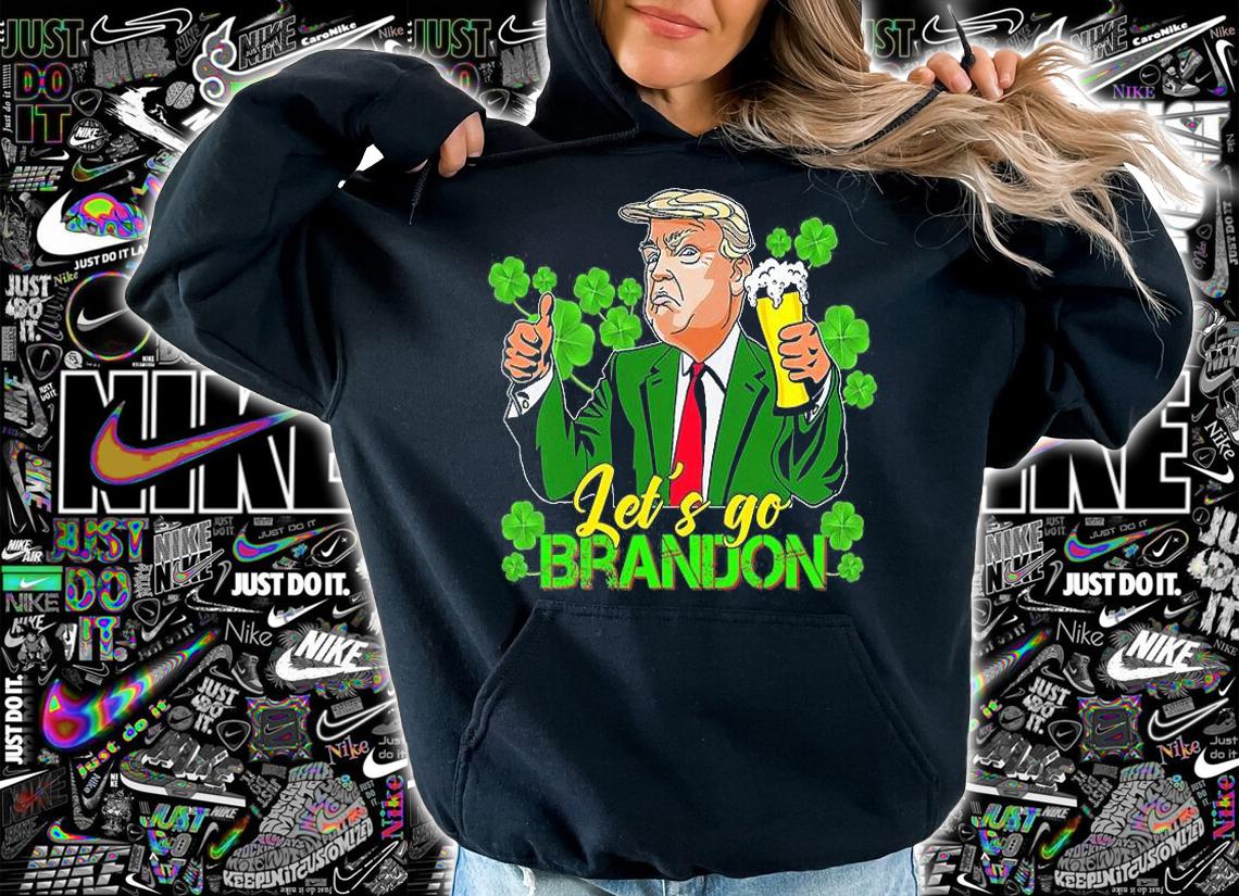 Lets Go Brandon Tee For St Patricks Day Trump Beer Shamrock T-Shirt