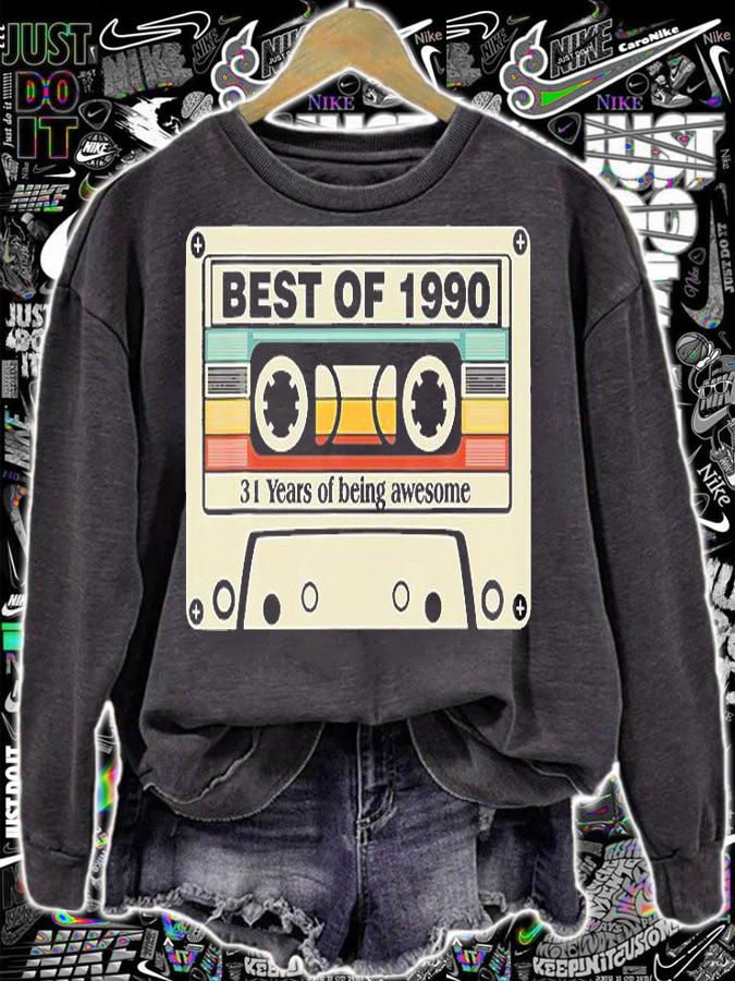 Nice 31St Birthday Best Of 1990 Cassette Tape 31 Years Of Being Awesome T-Shirt