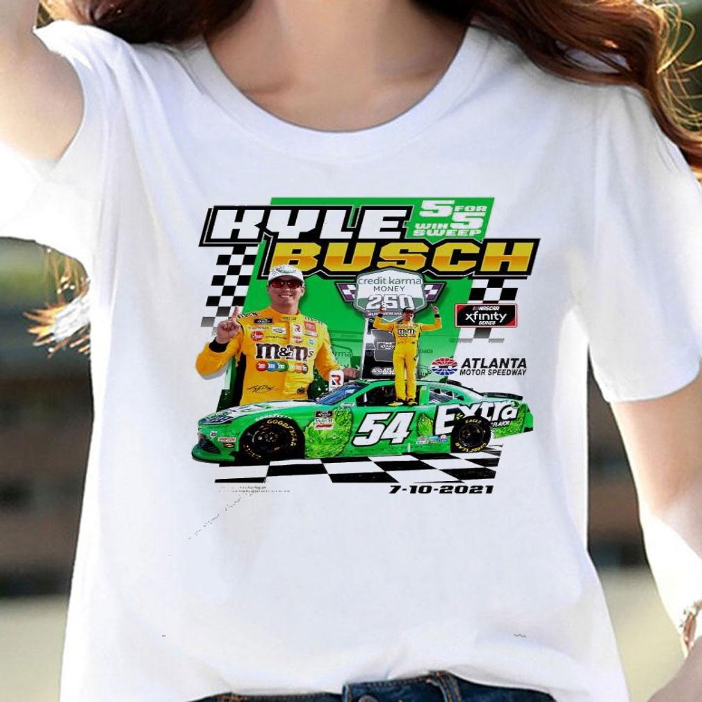 Kyle Busch Joe Gibbs 2021 NASCAR Xfinity Series Credit Karma Money 250 Race Winner shirt woman shirt