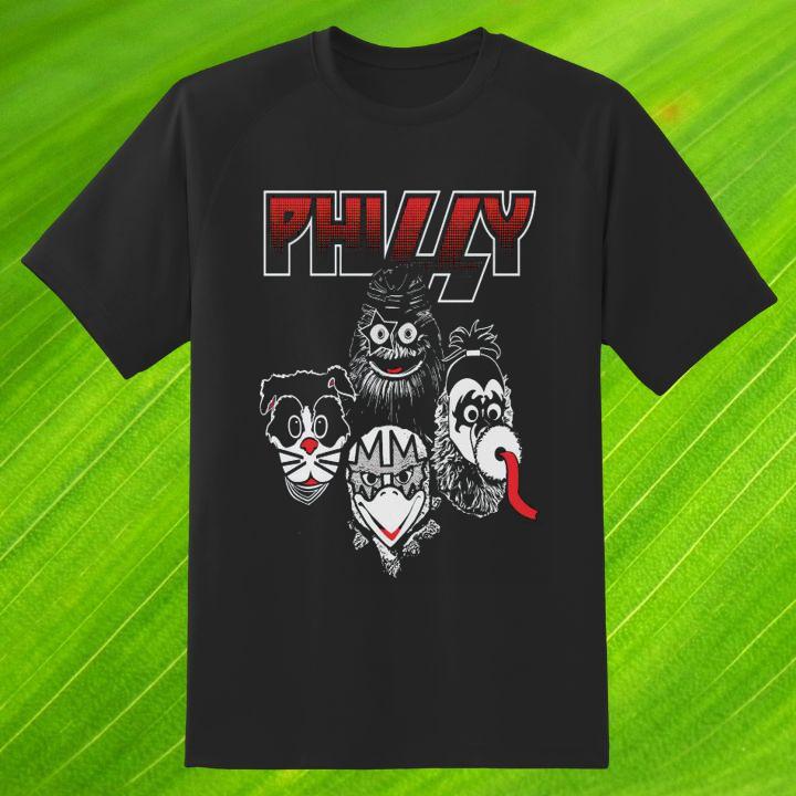 Trending Philly Mascots Sports Teams Style Kiss Band T-Shirt