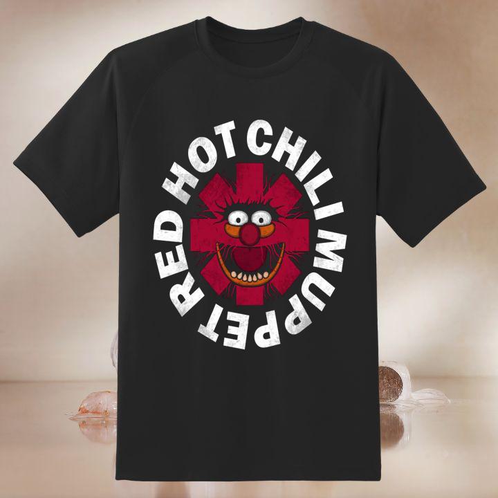 Premium Red Hot Chili Muppet Red Hot Chili Peppers Rock Band T-Shirt