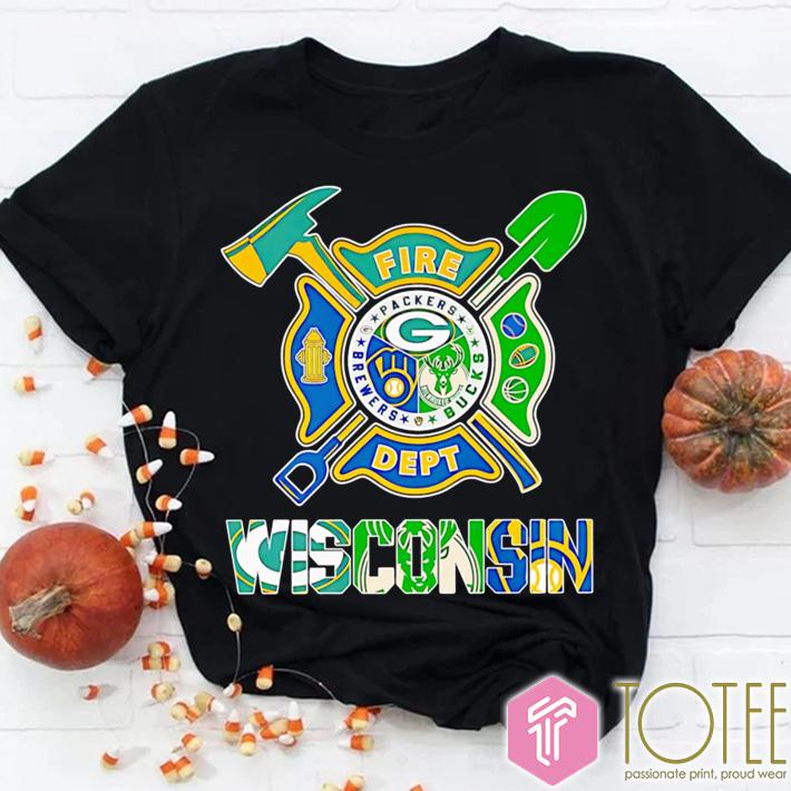 Fire Dept Wisconsin Sports Firefighter T-Shirt