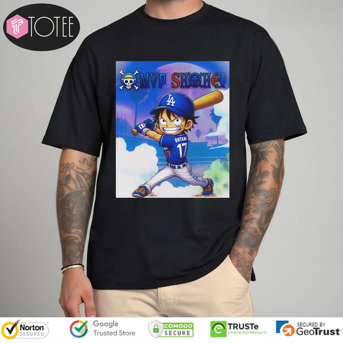 Mvp Shohei Ohtani La Dodgers X One Piece Anime Shirt