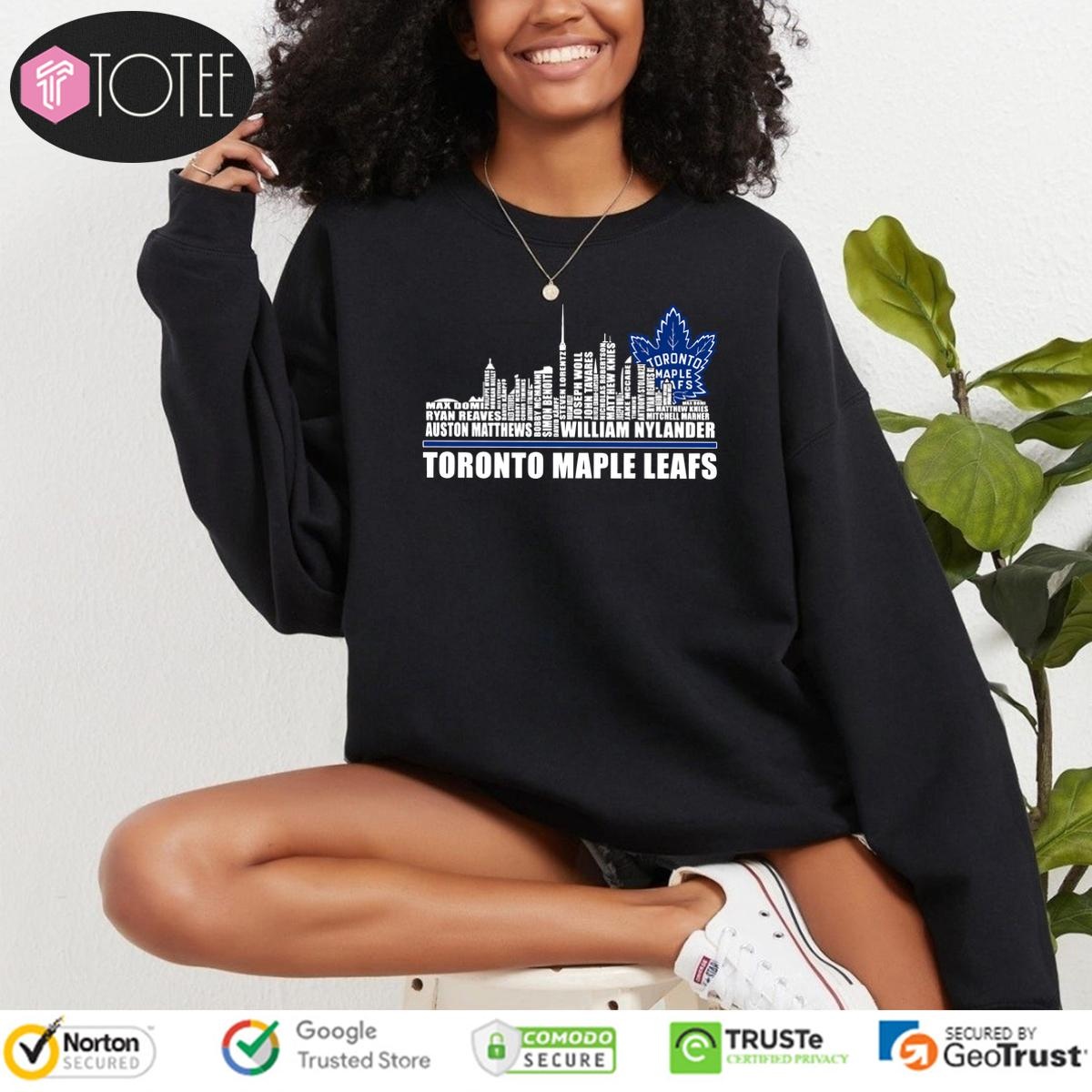 Toronto Maple Leafs Sports Team City Skylines Players Name Sweatshirt